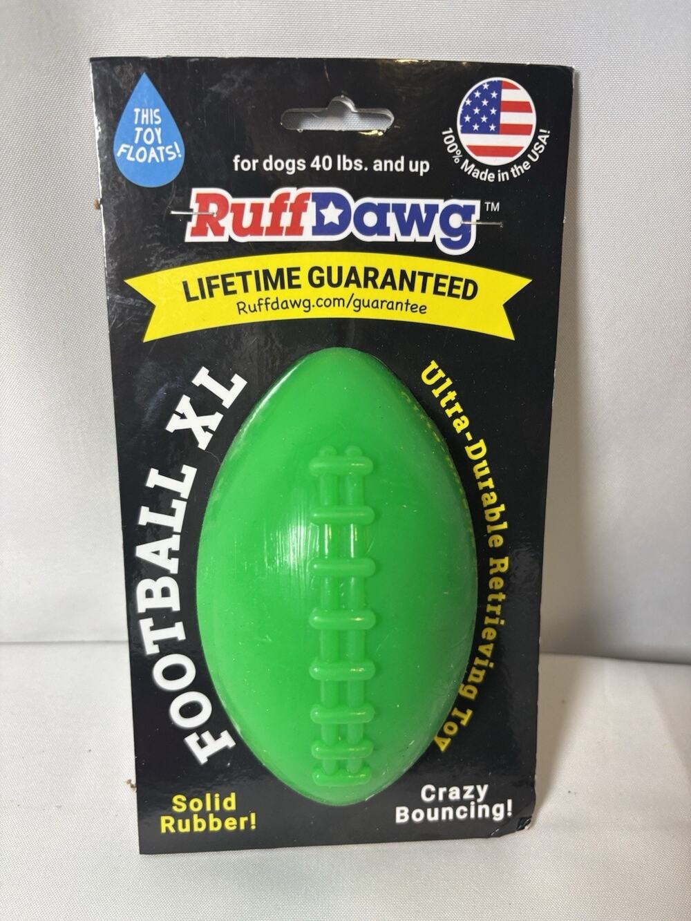 Ruff Dawg Football / Football XL (Green) - LIFETIME GUARANTEE - USA MADE